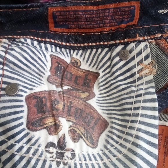 Rock Revival Women's 26 Dark Wash Straight Jeans NWT DEFECT - Picture 11 of 16